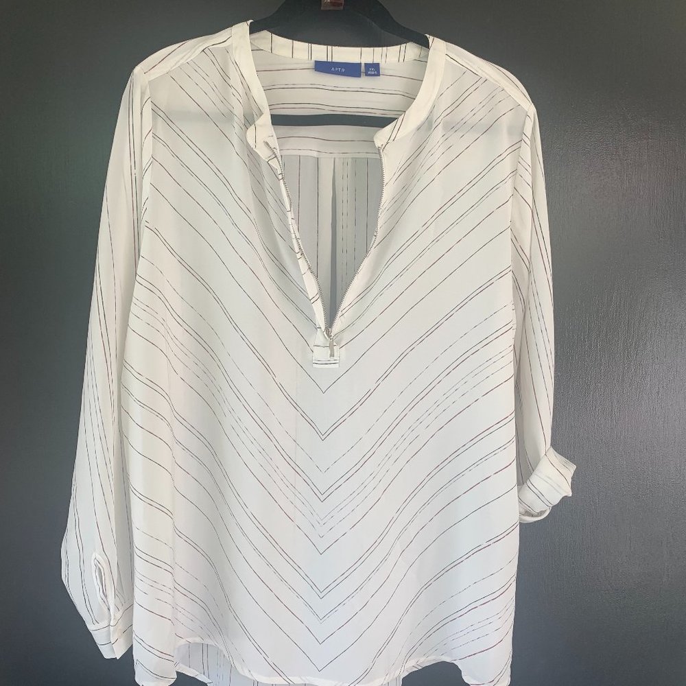 Apt. 9® Zipper Accent Popover Tunic